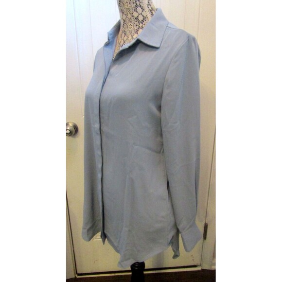 Elie. Elie Tahari Blouse Green Button Front Long Sleeve NWT Womens Size SP - Picture 2 of 6